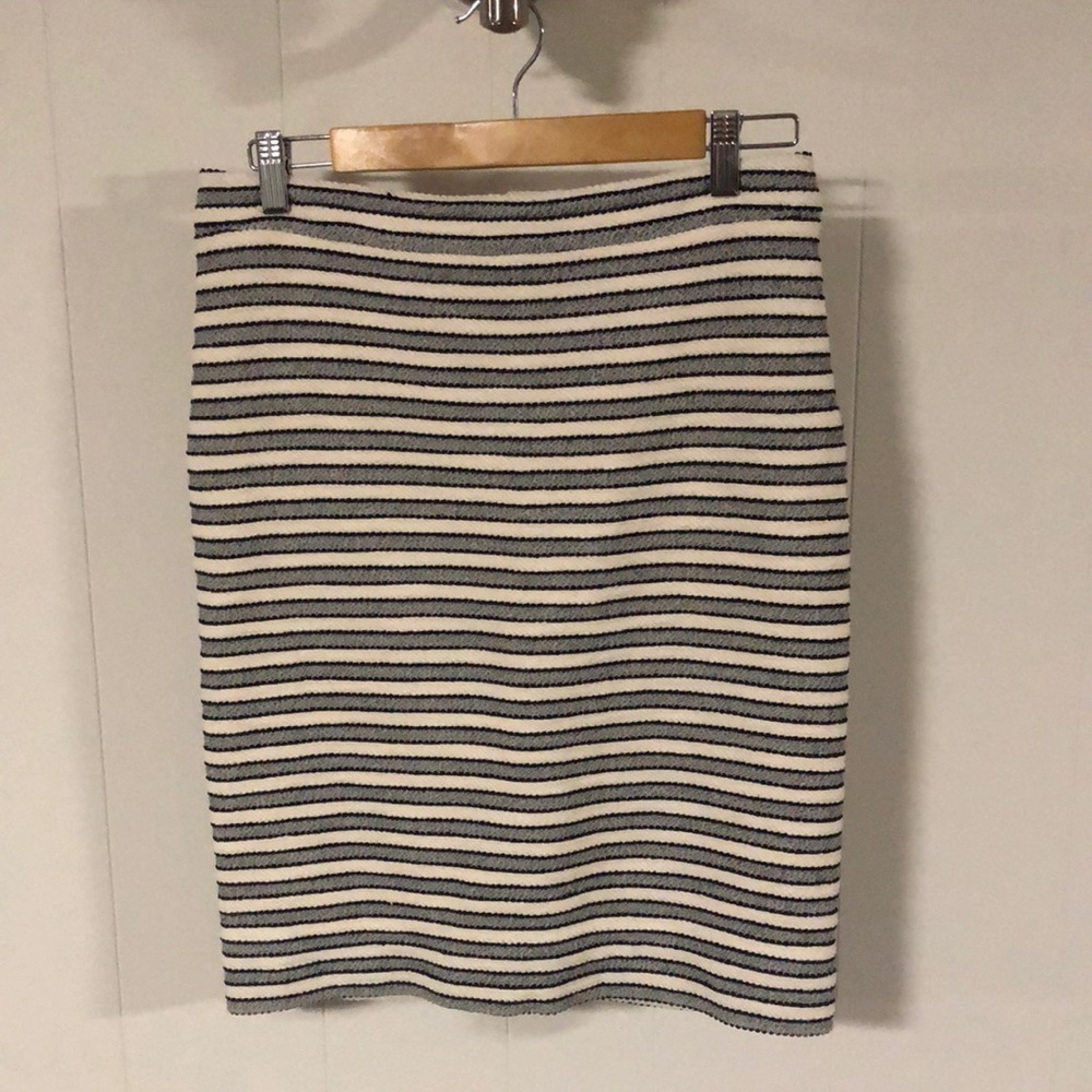 NEW J.Crew Striped Cotton Pencil Skirt